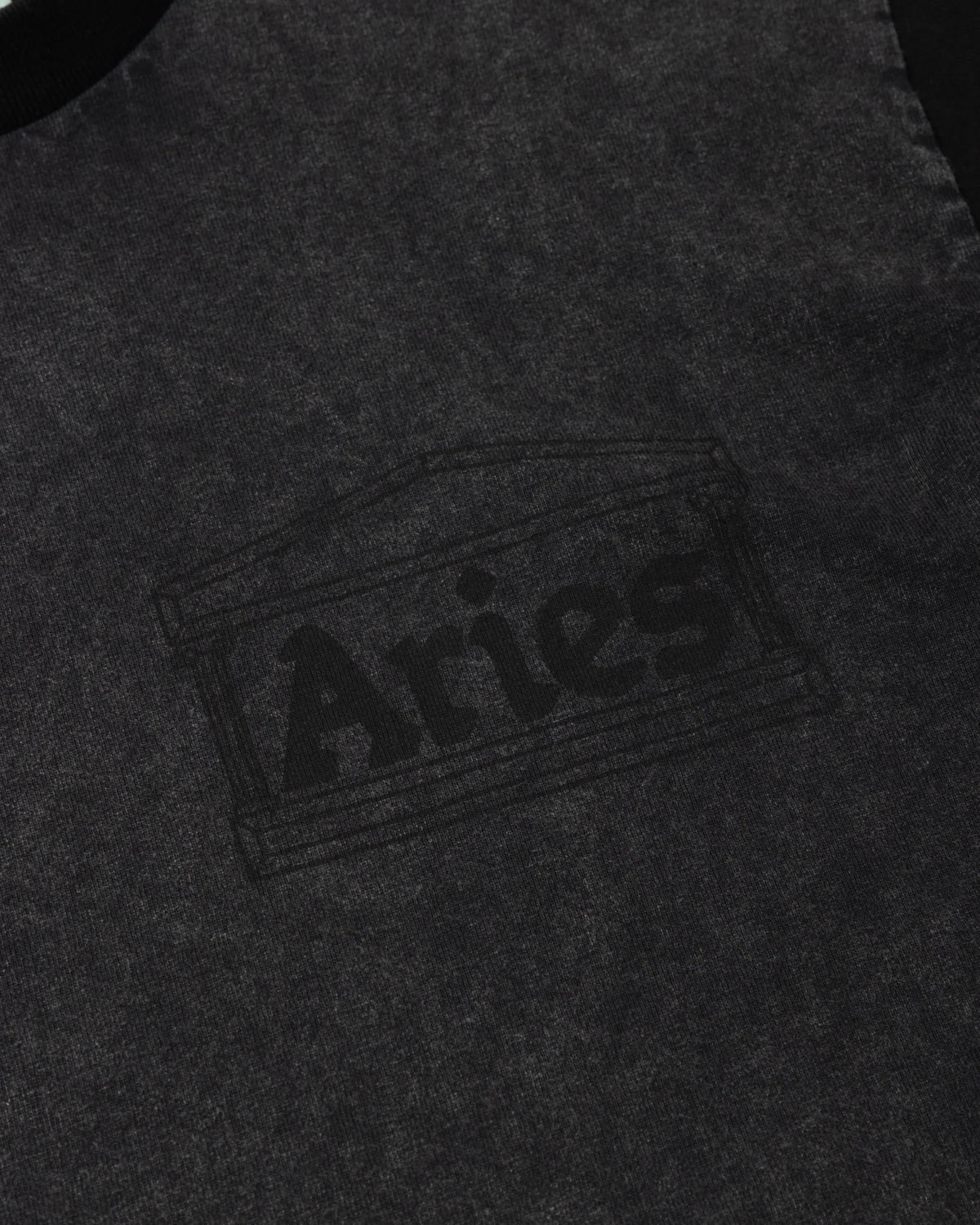 Aged Contrast Temple LS Tee - Black