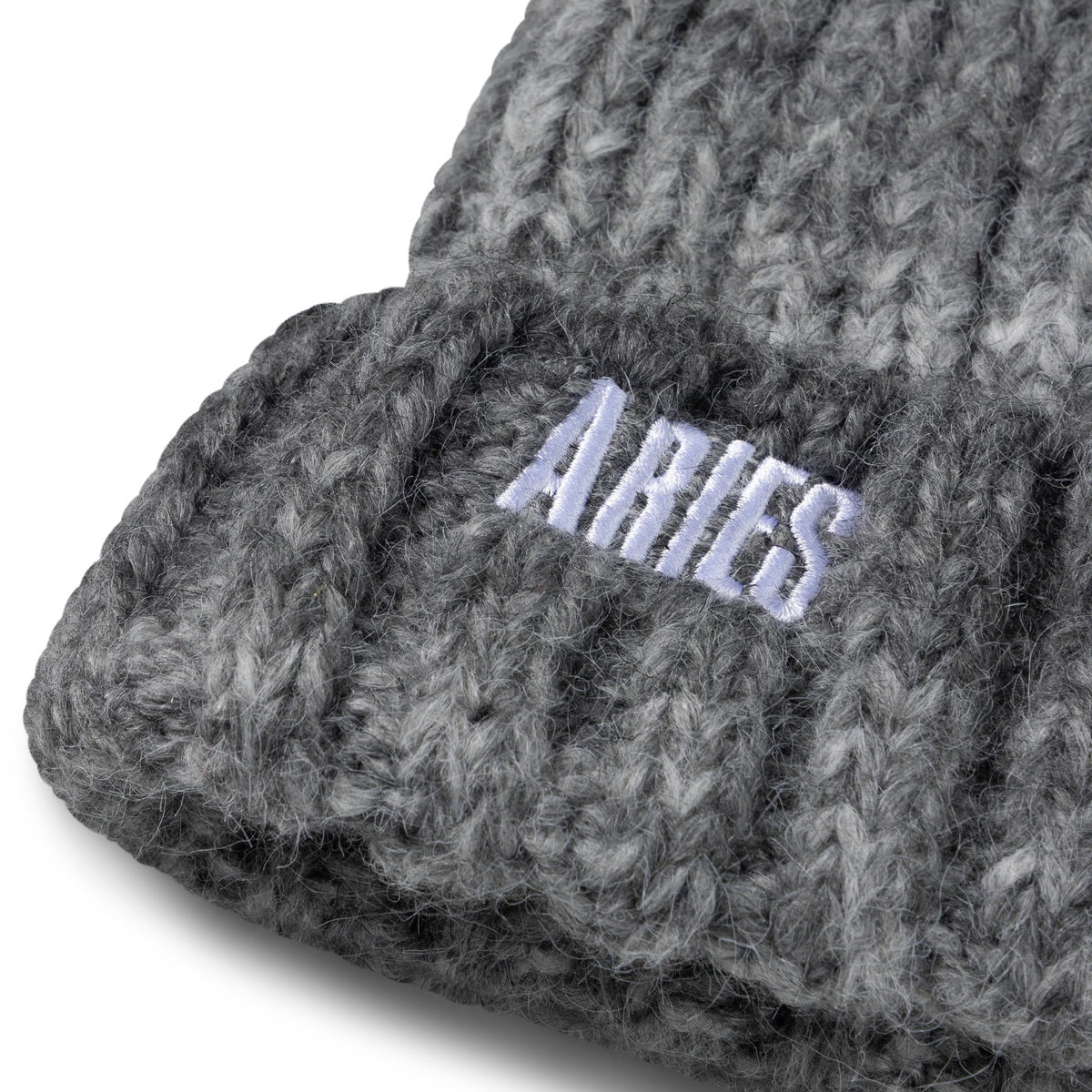 Space Dye Rib Knit Beanie - Grey