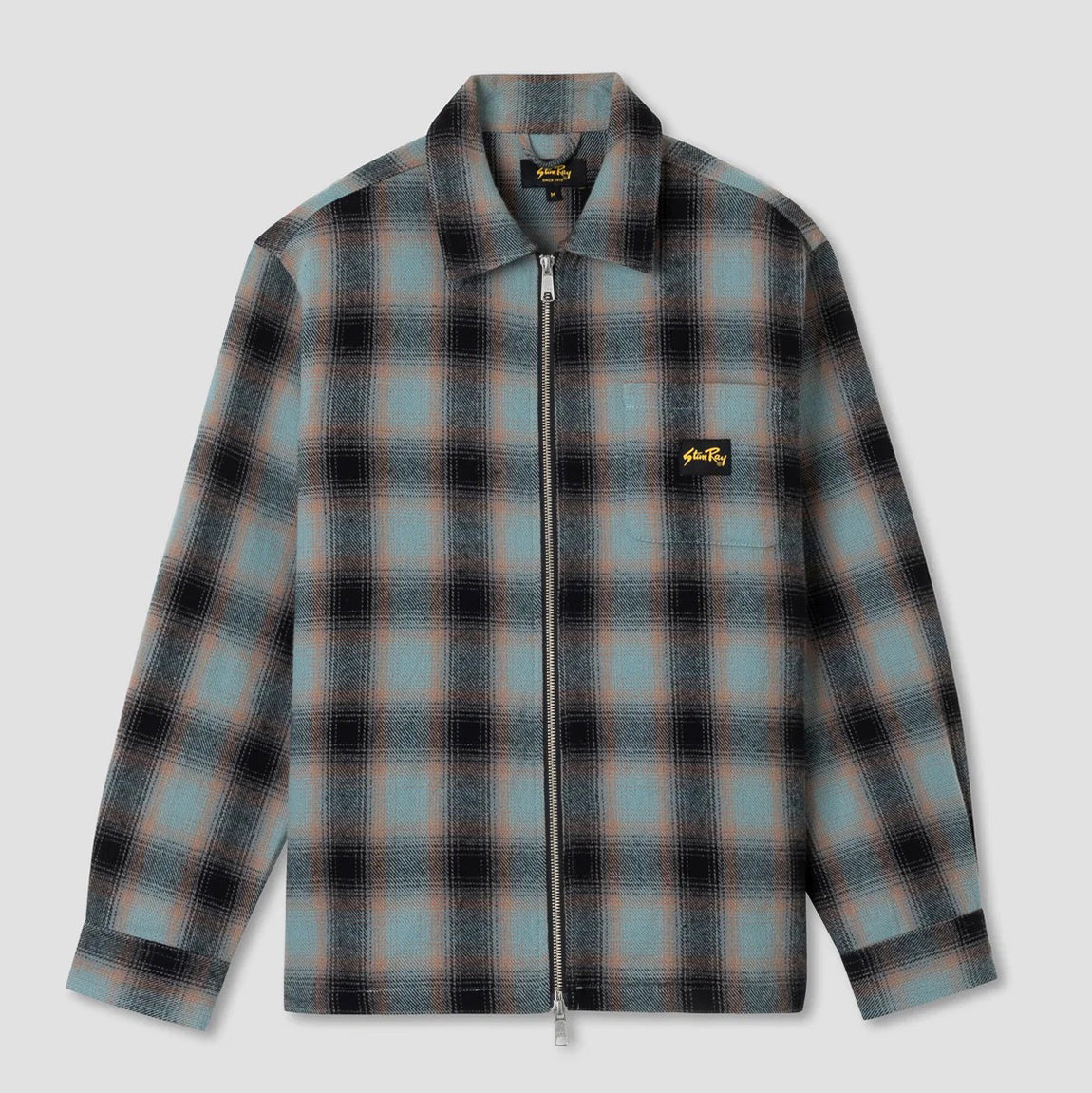Zip Shirt - Blue / Pink Check