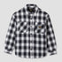 Quilted Plaid Overshirt - Black