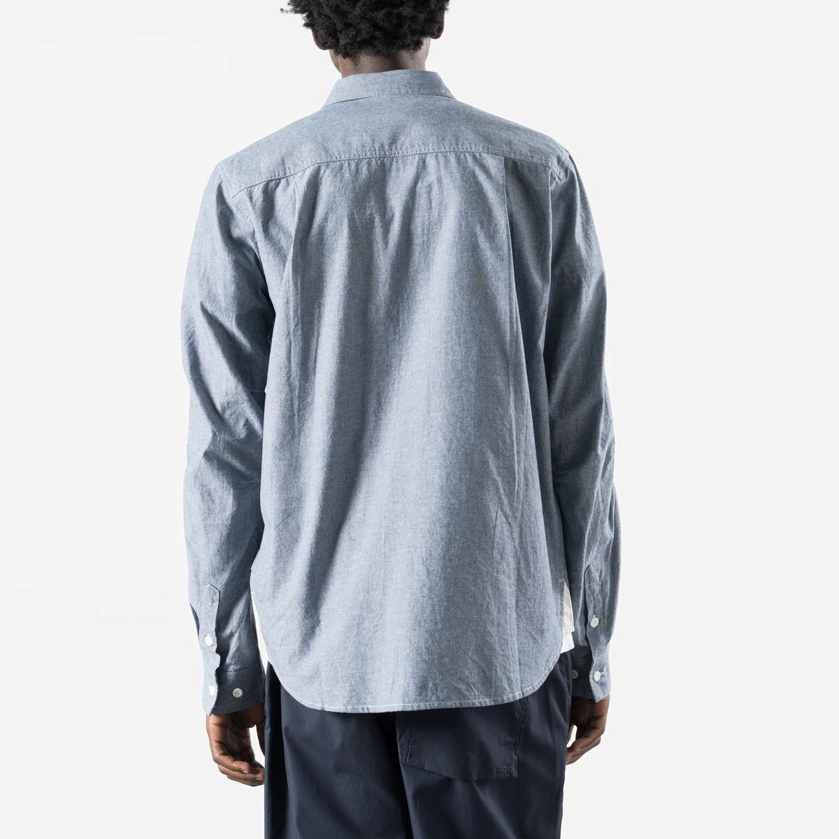 7711 Human Chambray Custom Shirt - Mid Blue