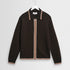 Lennox L/S Zip Polo Wool. Cotton Fleck - Brown / Natural