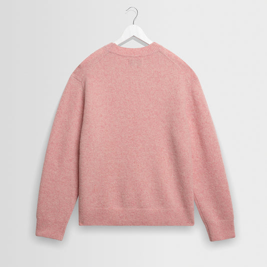 Wilde Crew Fluffy Wool Crewneck - Pale Pink