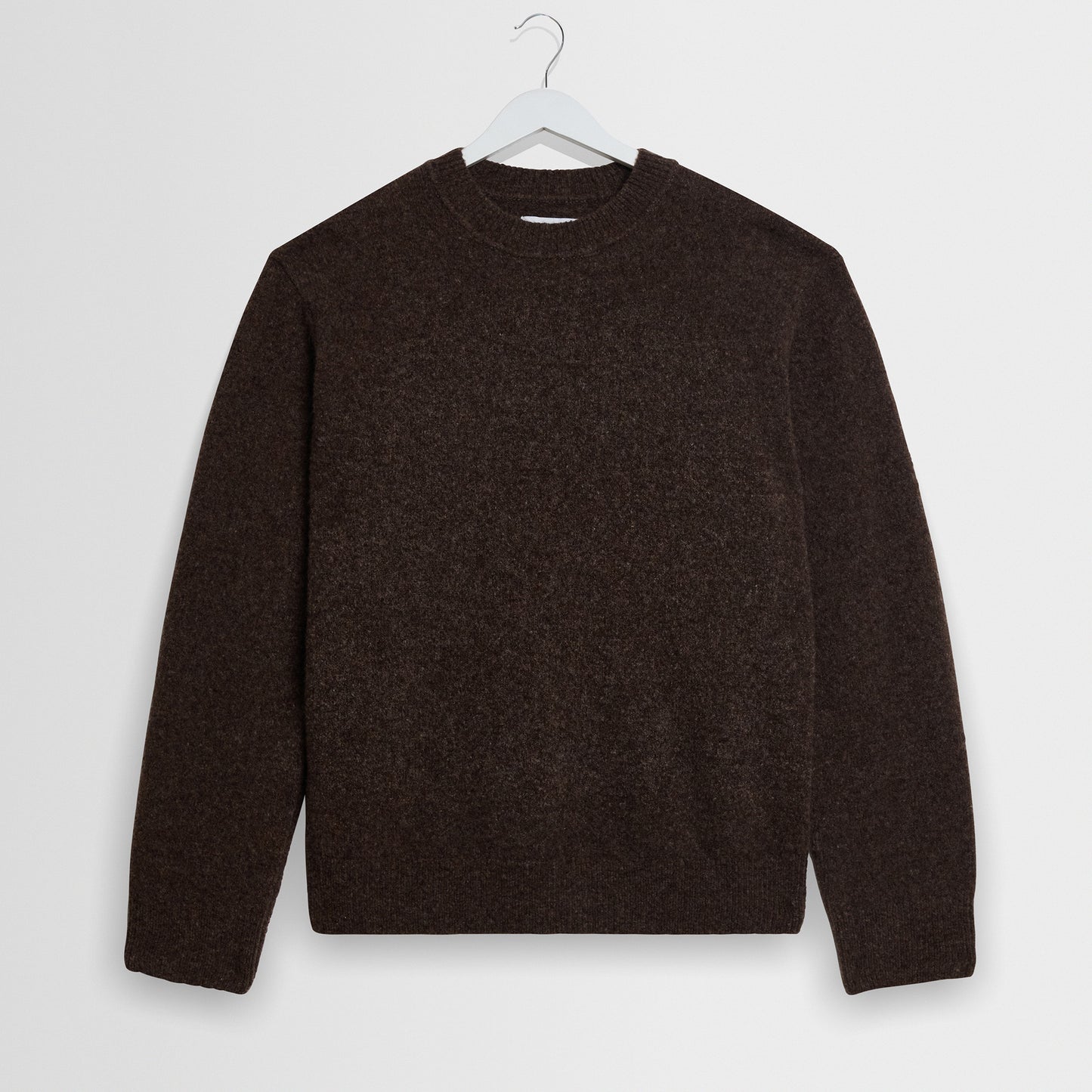 Wilde Crew Fluffy Wool Crewneck - Chocolate Brown