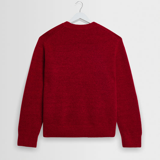 Wilde Crew Fluffy Wool Crewneck - Red