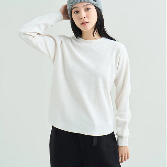 Women's Airflex® Waffle L/S Tee - White