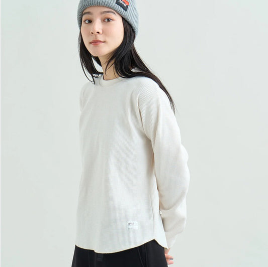 Women's Airflex® Waffle L/S Tee - White