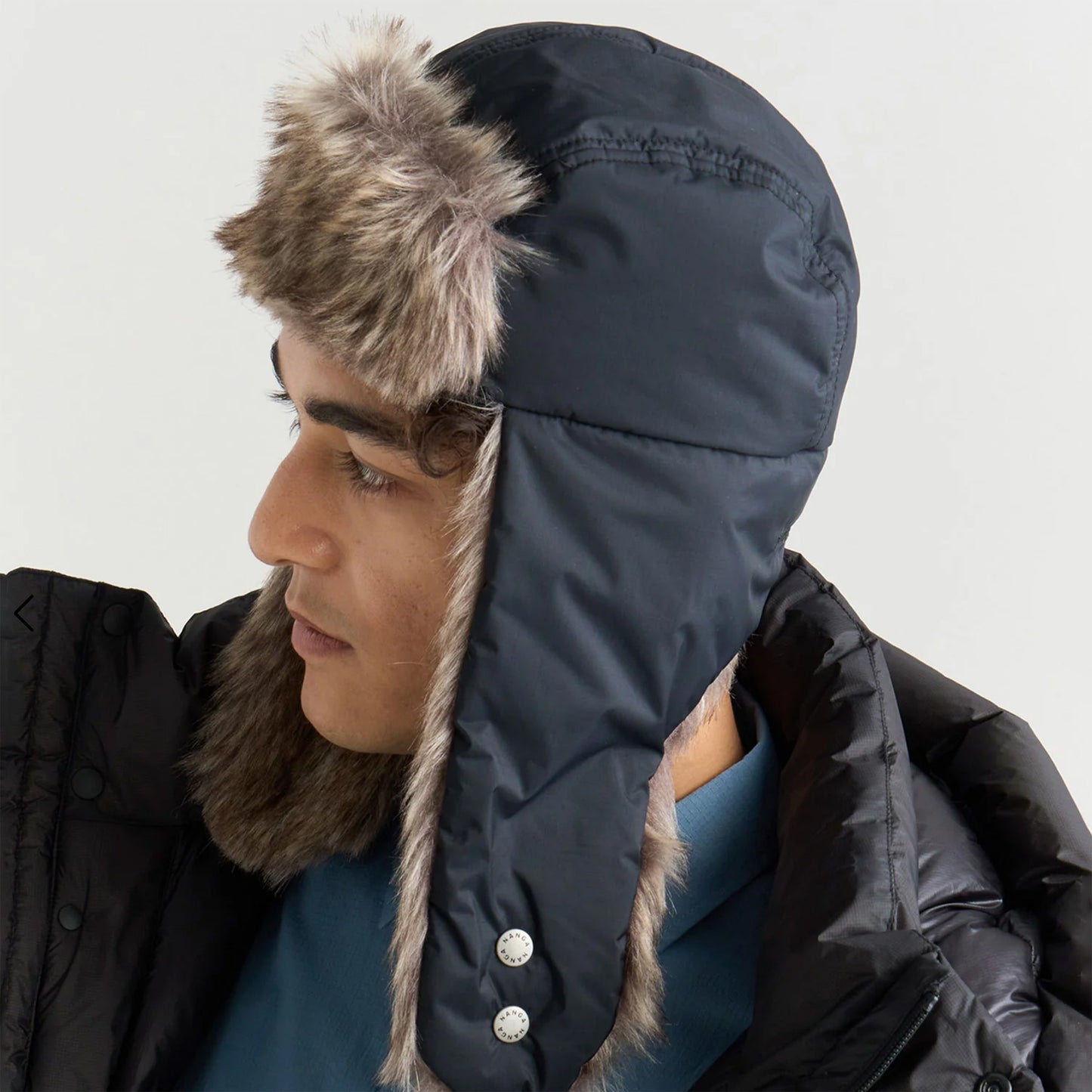 Aurora Tex Fur Flight Cap - Black