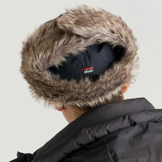 Aurora Tex Fur Flight Cap - Black