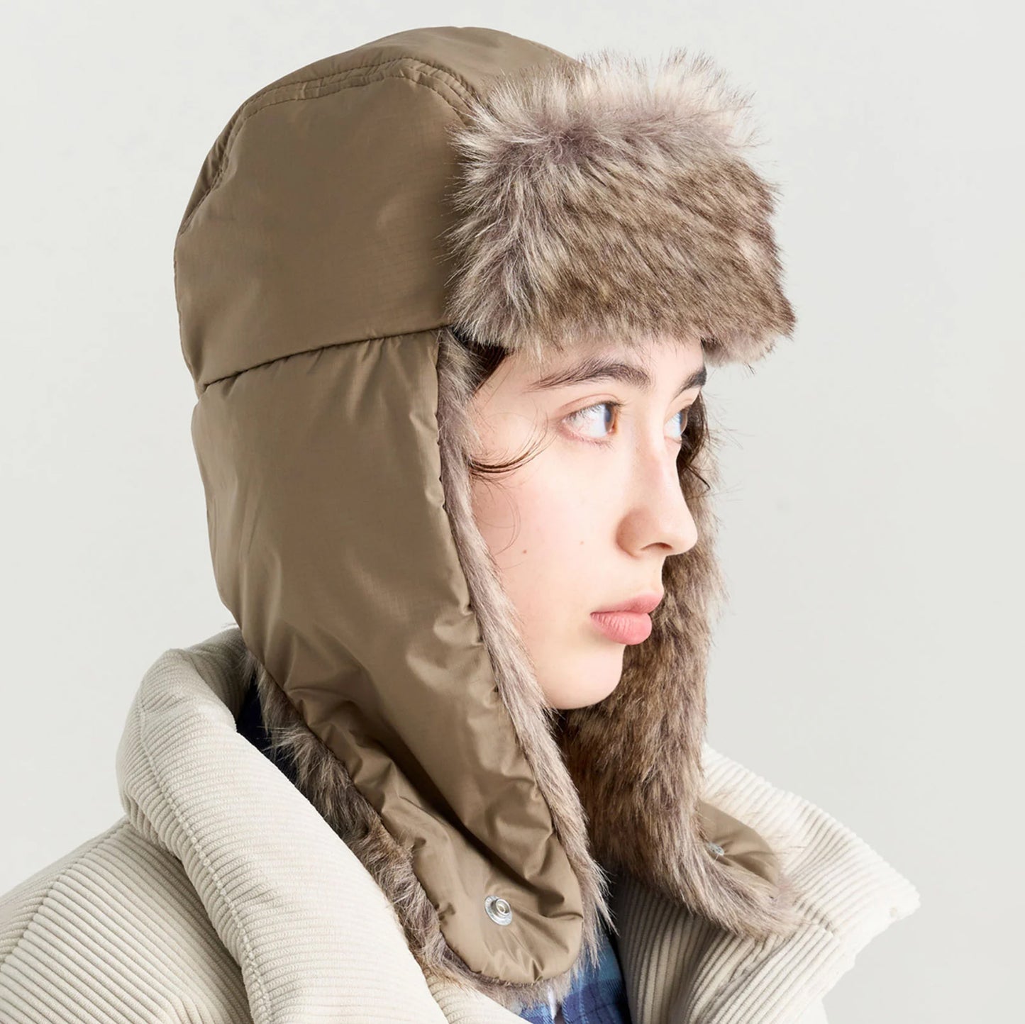 Aurora Tex Fur Flight Cap - Coyote