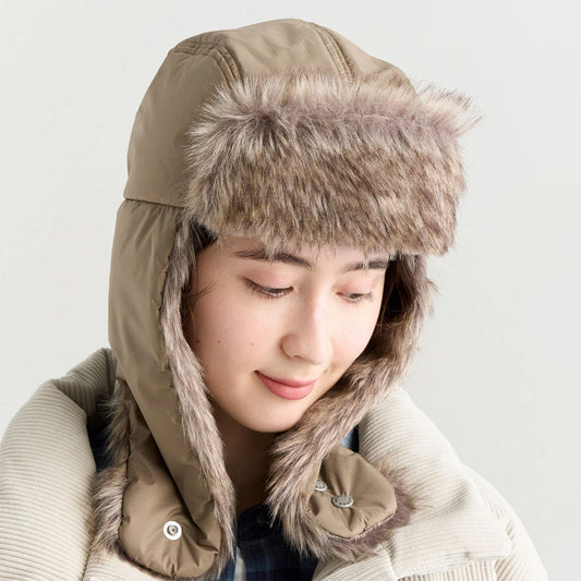 Aurora Tex Fur Flight Cap - Coyote