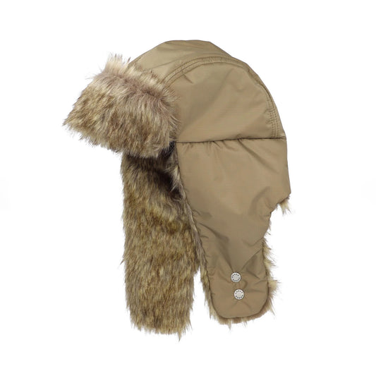 Aurora Tex Fur Flight Cap - Coyote