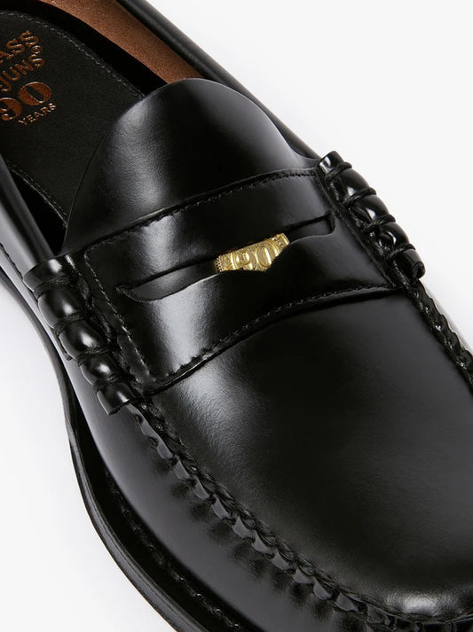 Weejun Anniversary Larson Penny Loafers - Black Leather