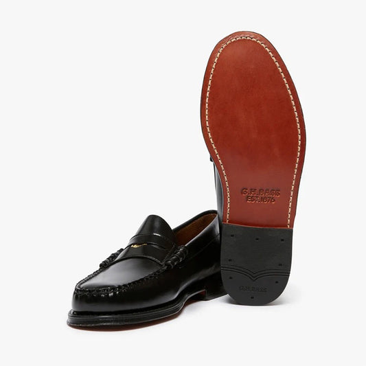 Weejun Anniversary Larson Penny Loafers - Black Leather