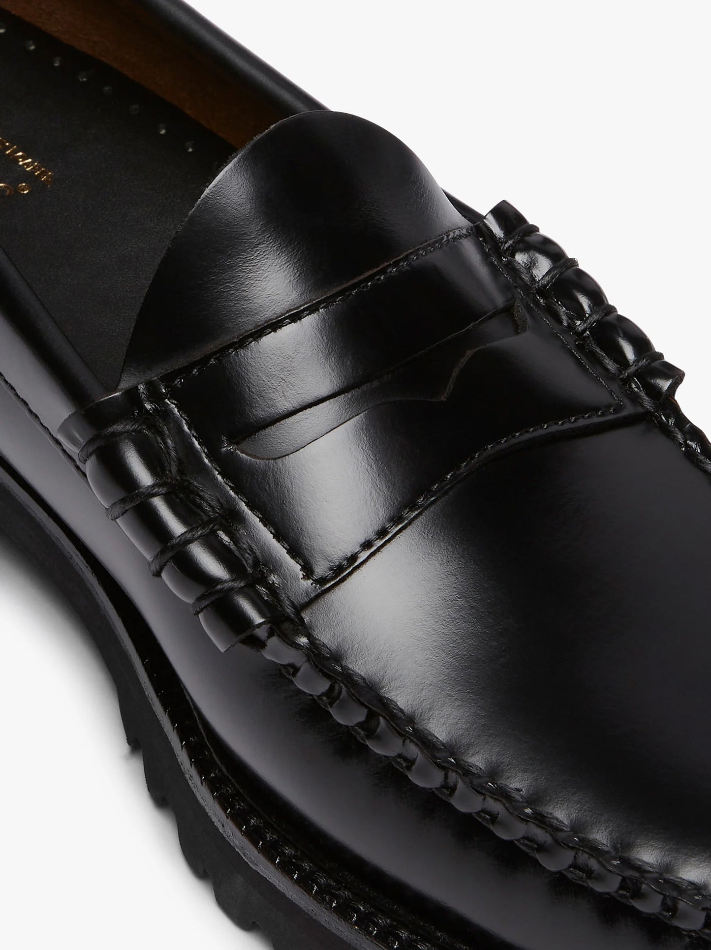 Weejun 90 Larson Penny Loafers - Black Leather