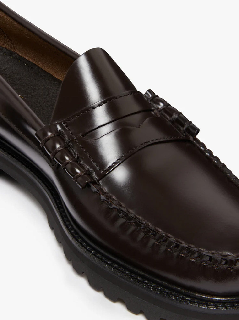 Weejun 90 Larson Penny Loafers - Chocolate Leather