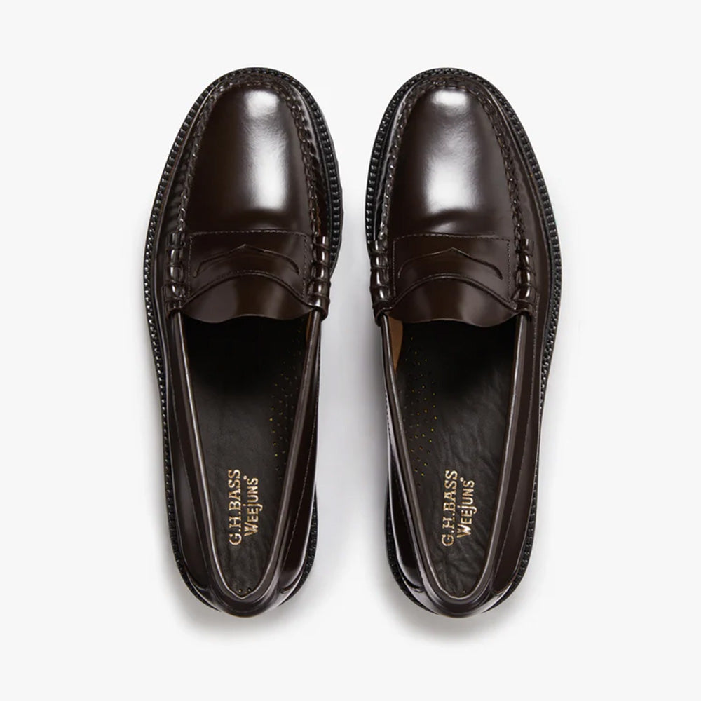 Weejun 90 Larson Penny Loafers - Chocolate Leather