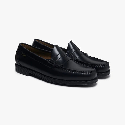Easy Weejun Larson Flag Penny Loafers - Black Leather