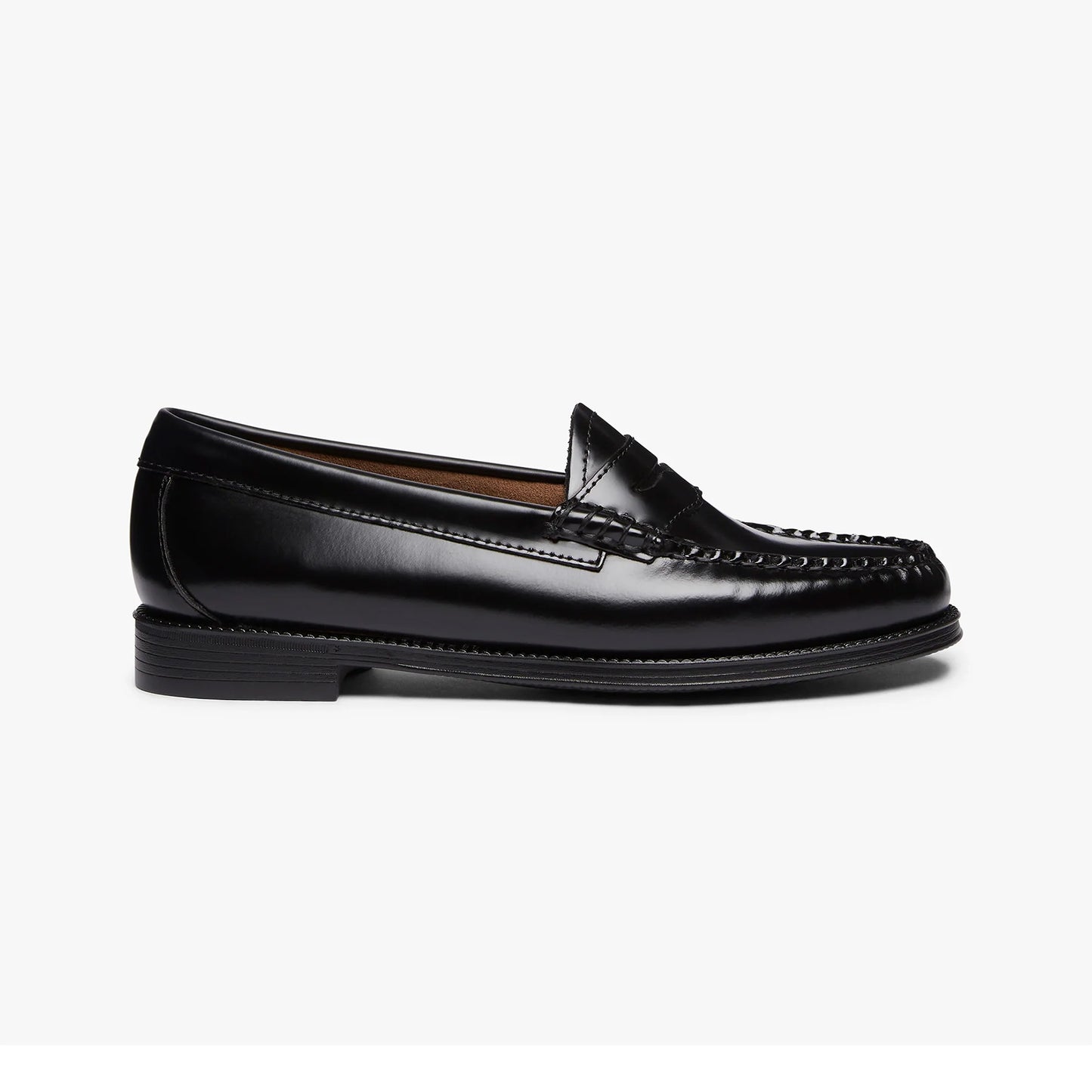 Womens Easy Weejuns Penny Loafers - Black Leather