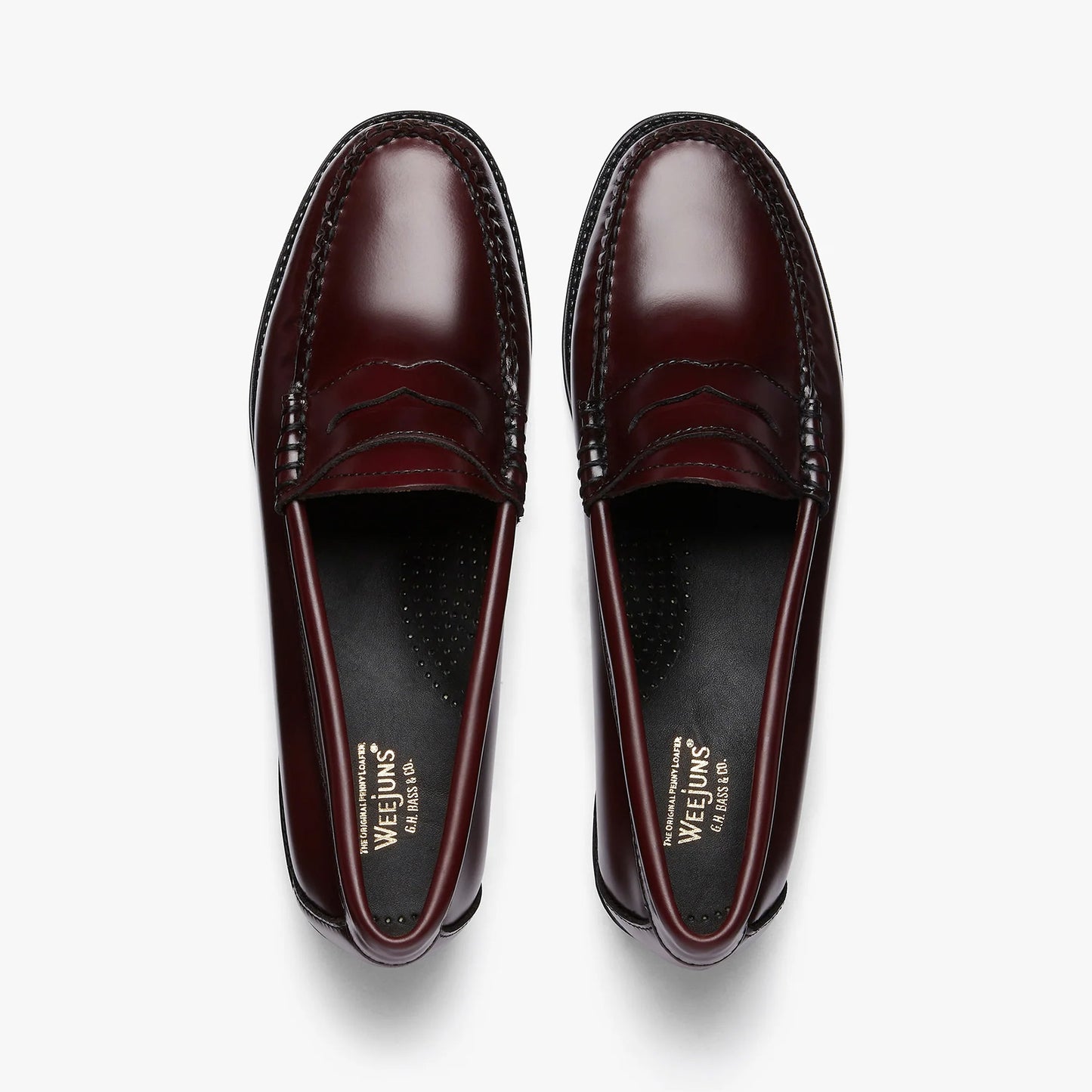 Womens Easy Weejuns Penny Loafers - Wine Leather