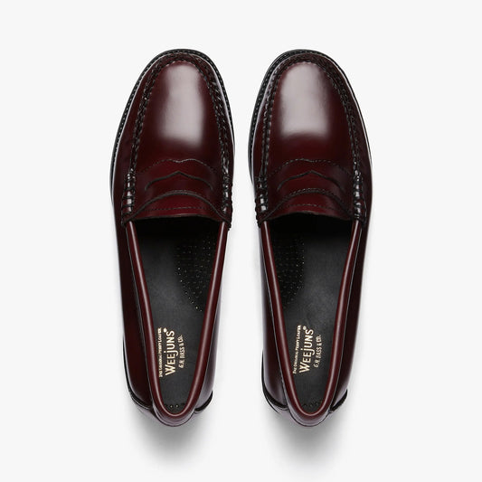 Womens Easy Weejuns Penny Loafers - Wine Leather