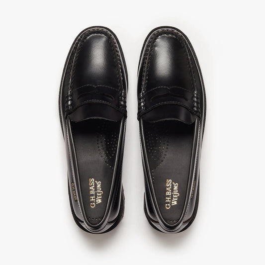 Women's Weejuns® Lug Penny Loafers - Black Leather
