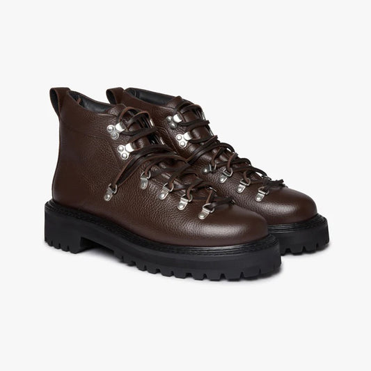 Mason Alpine Boot - Dark Brown Tumbled Leather