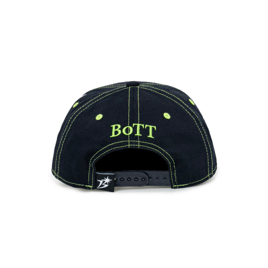B Logo Contrast Stitch 6-Panel Cap - Navy
