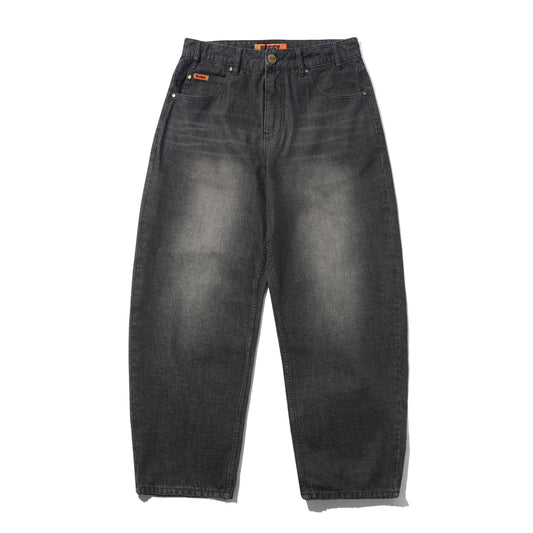 Baggy Denim Jeans - Slub Black