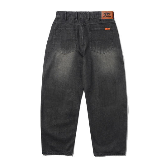 Baggy Denim Jeans - Slub Black