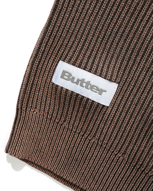 Bleach Knit Sweater - Brown