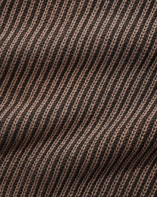 Bleach Knit Sweater - Brown