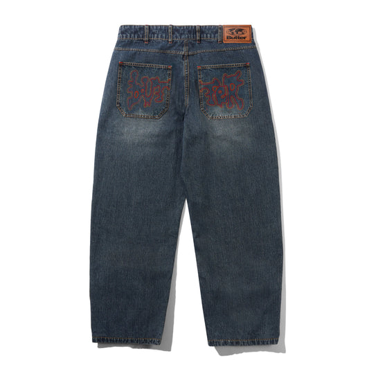 Blotch Denim Jeans - Streaky Navy