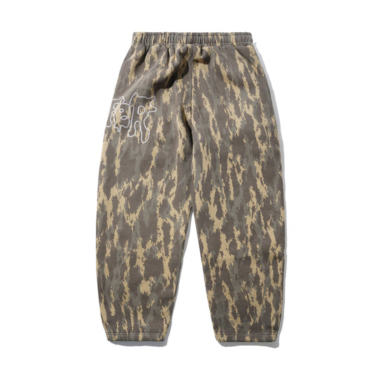 Blotch Fleece Pants - Washed Camo