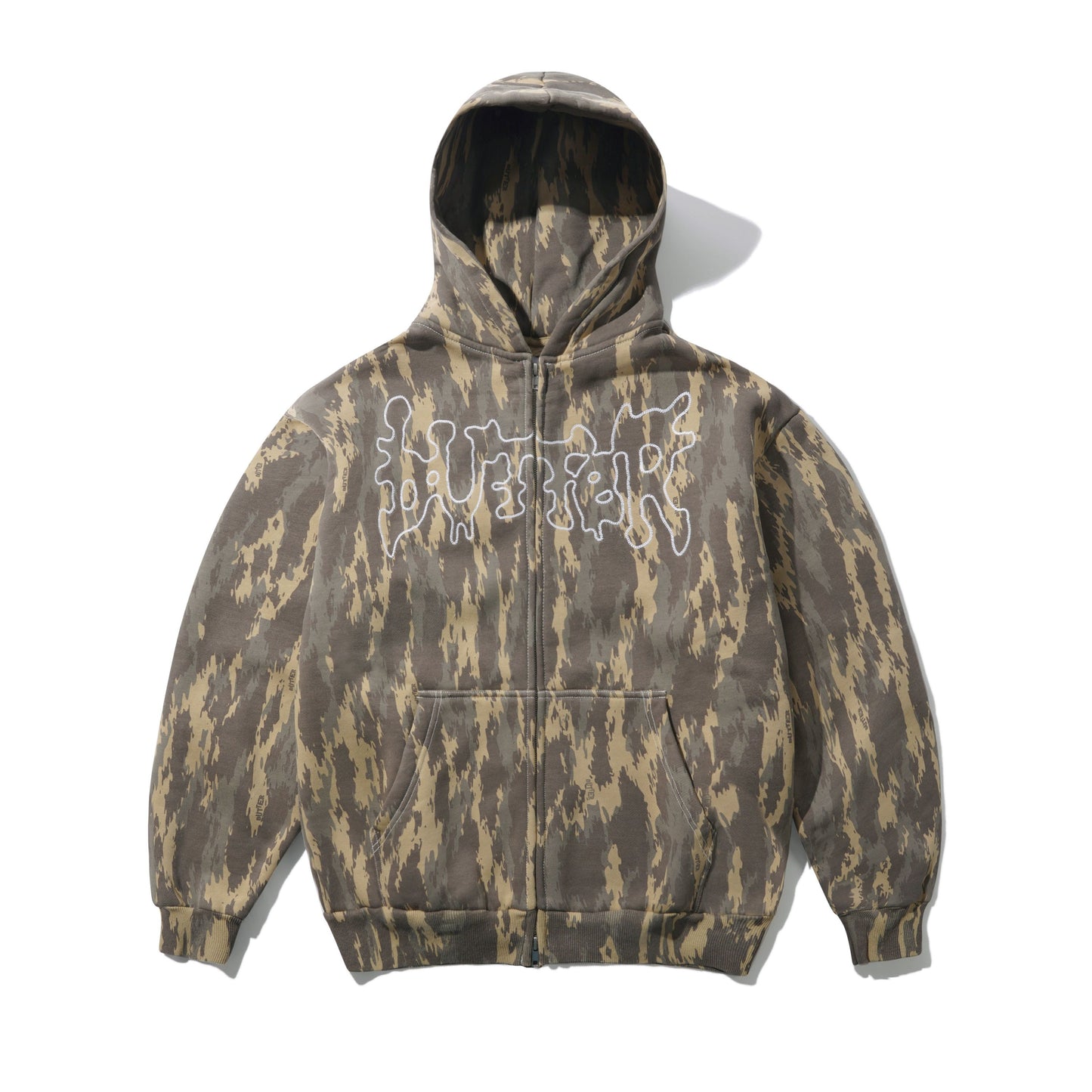 Blotch Zip-Thru Hood - Washed Camo
