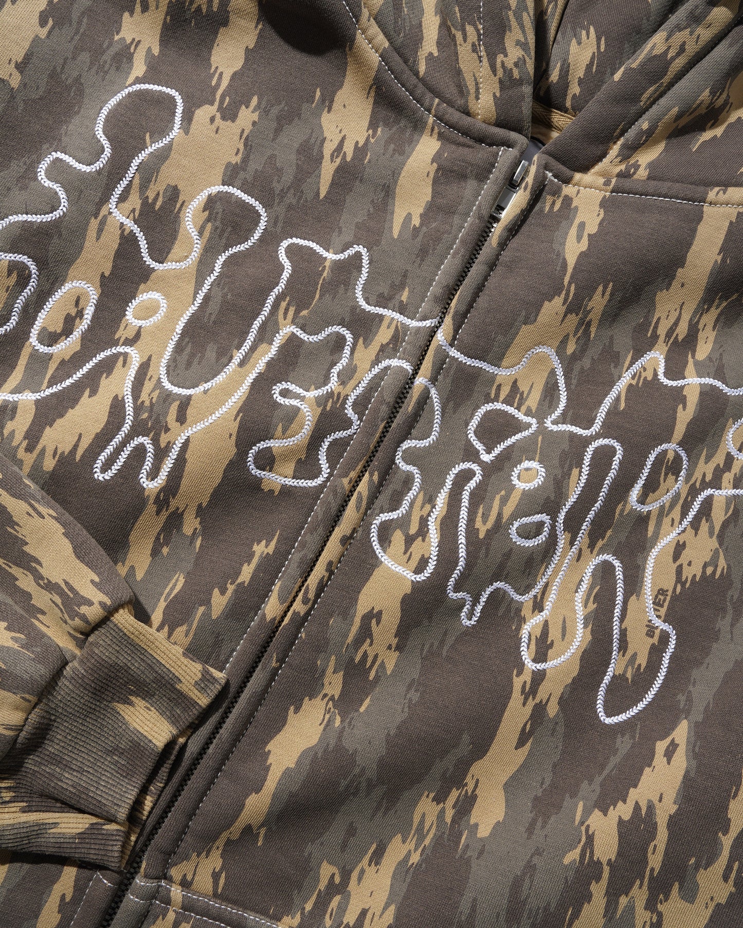Blotch Zip-Thru Hood - Washed Camo