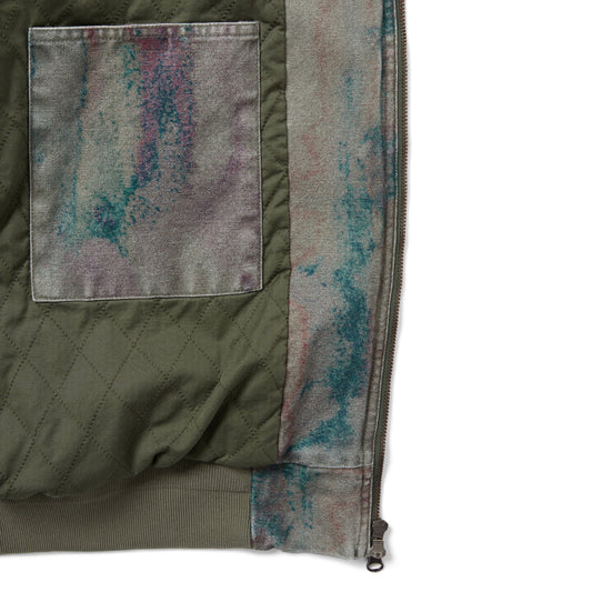 Blurred Hooded Jacket - Olive