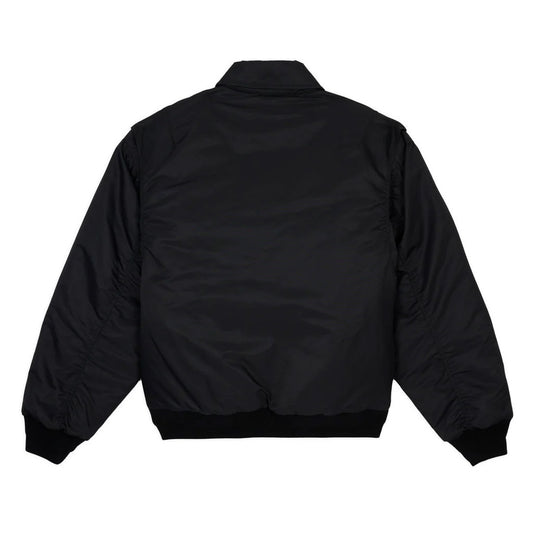 Embroidered 3D Flight Jacket - Black