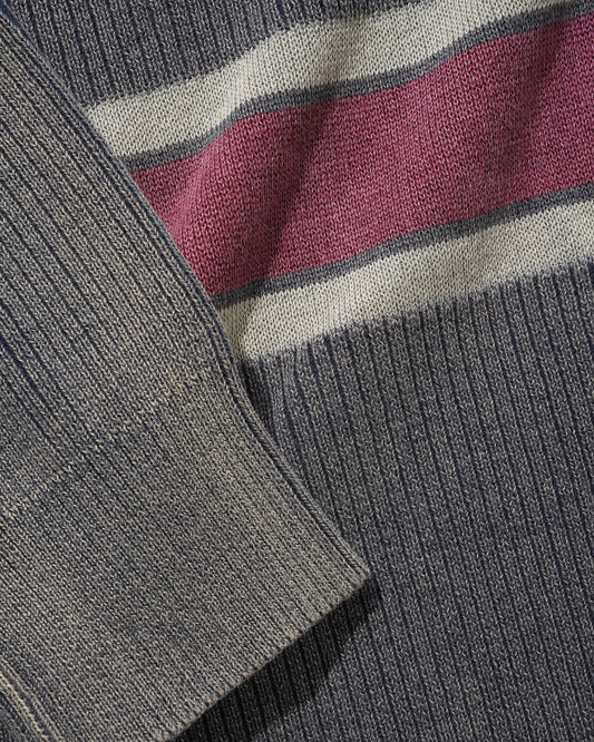 Break Knit Sweater - Washed Navy