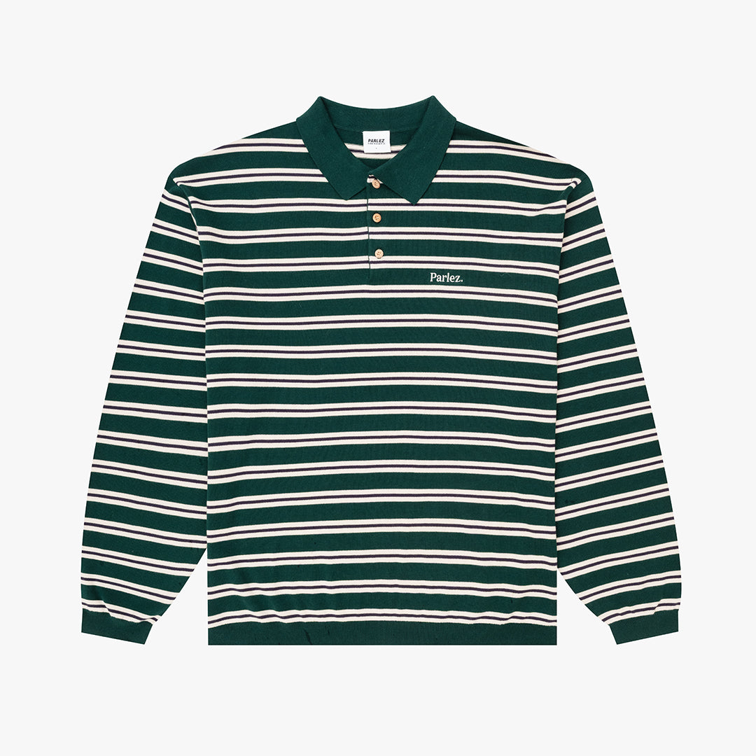 Crossfield L/S Polo Knit - Deep Green