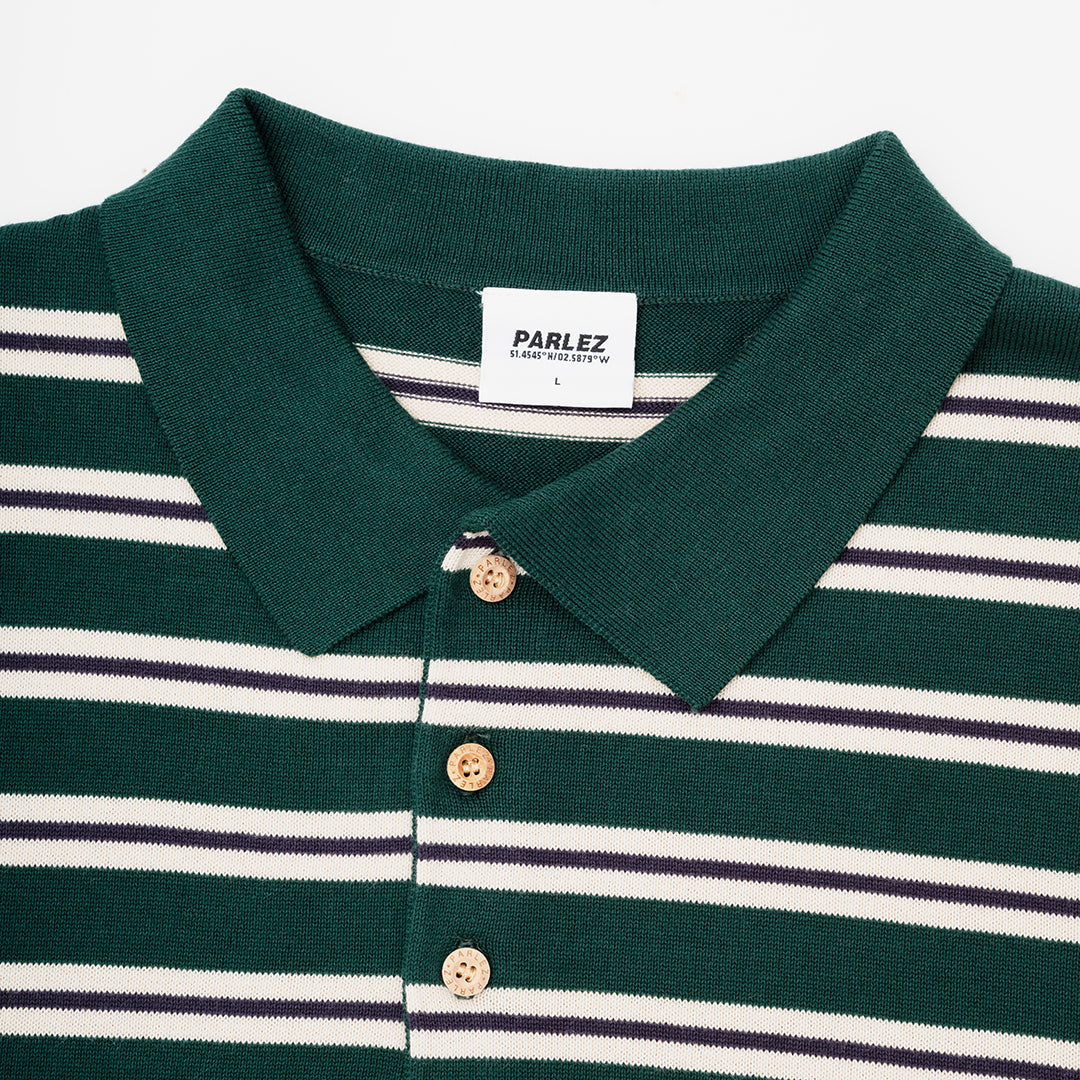 Crossfield L/S Polo Knit - Deep Green