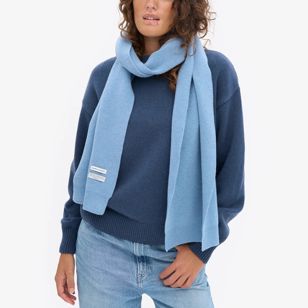 Merino Wool Scarf - Seaside Blue