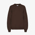 Oversized Merino Wool Crew - Coffee Brown