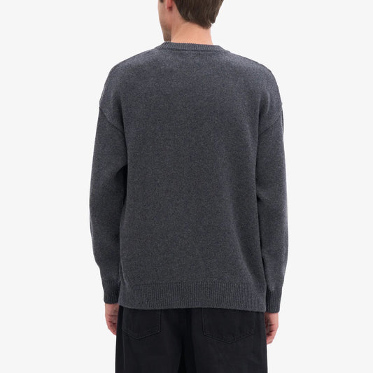 Oversized Merino Wool Crew - Lava Grey