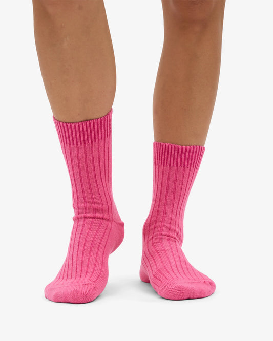 Merino Wool Blend Socks - Bubblegum Pink
