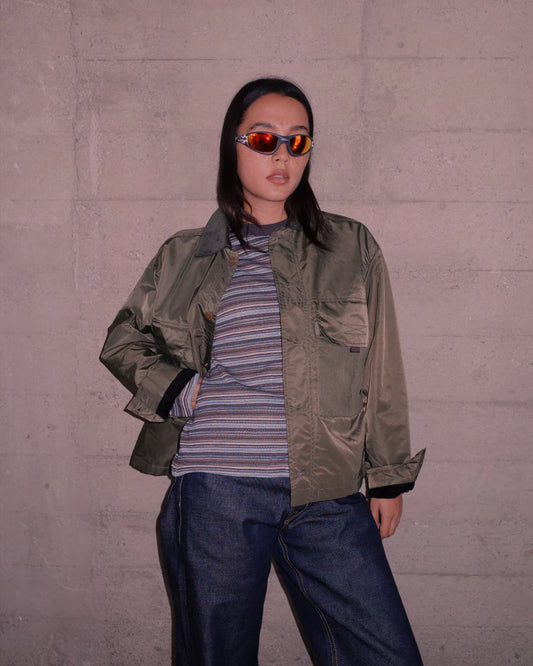 Cropped Chore Jacket -Green
