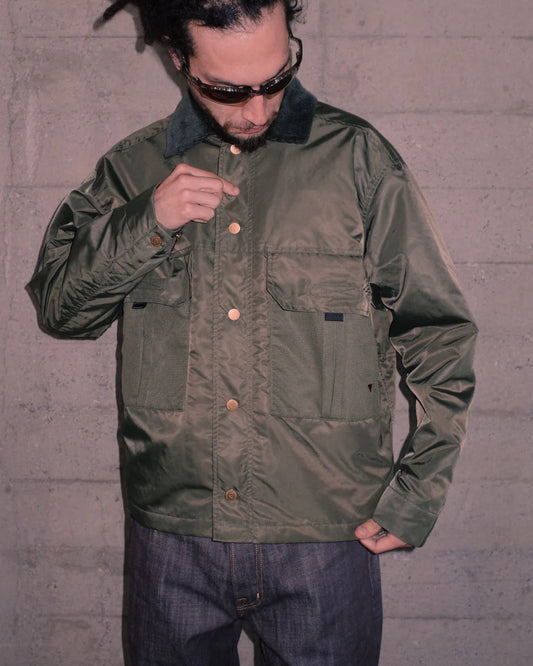 Cropped Chore Jacket -Green