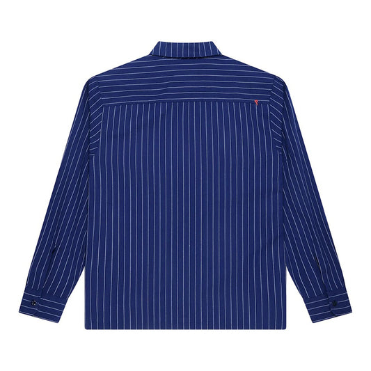 Forecourt Stripe Shirt (26.2) - Mechanic Blue