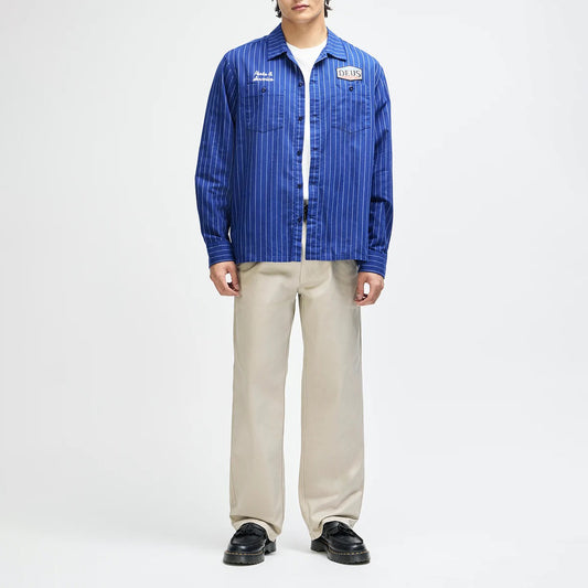 Forecourt Stripe Shirt (26.2) - Mechanic Blue