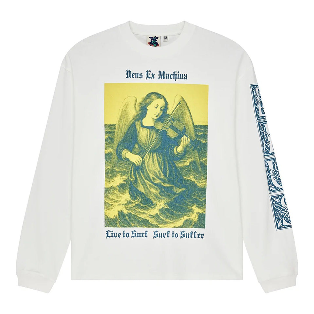 L/S Swell Maps OS Tee - Vintage White